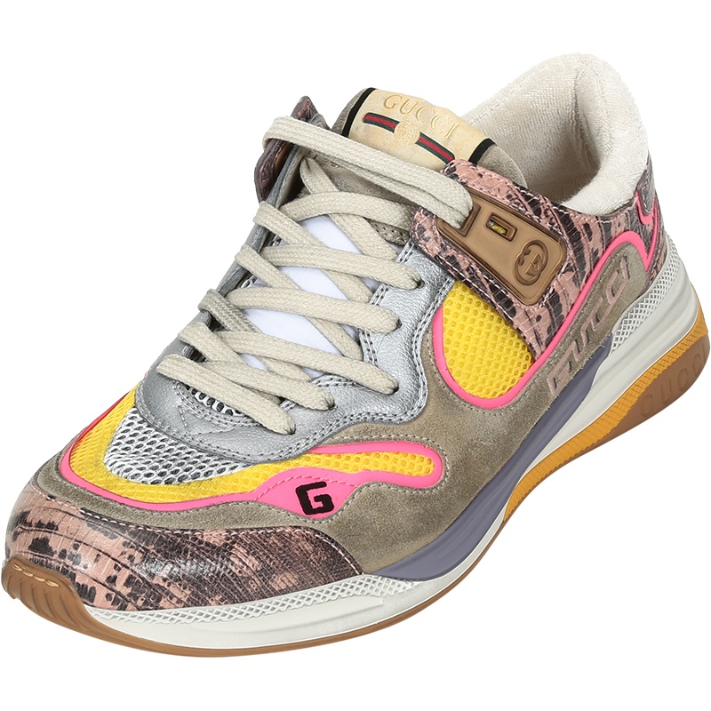 GUCCI 古驰 女士 织物配皮Ultrapace系带做旧休闲鞋运动鞋 592348 1LH20