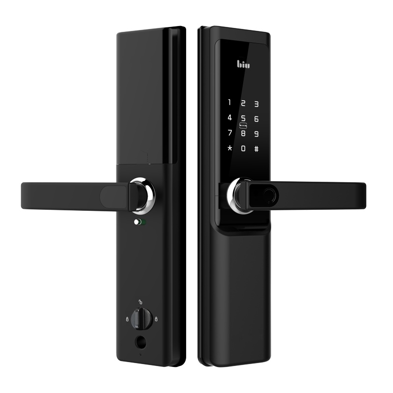 苏宁小Biu智能锁Pro家用密码防猫眼指纹锁密码锁家用电子防盗门手机APP远程智能管理电子门锁高端黑