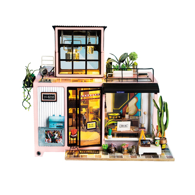 若态若来艺术屋拼装模型diy手工制作创意拼插拼图双层别墅儿童节生日礼物成人 DG13凯文工作室