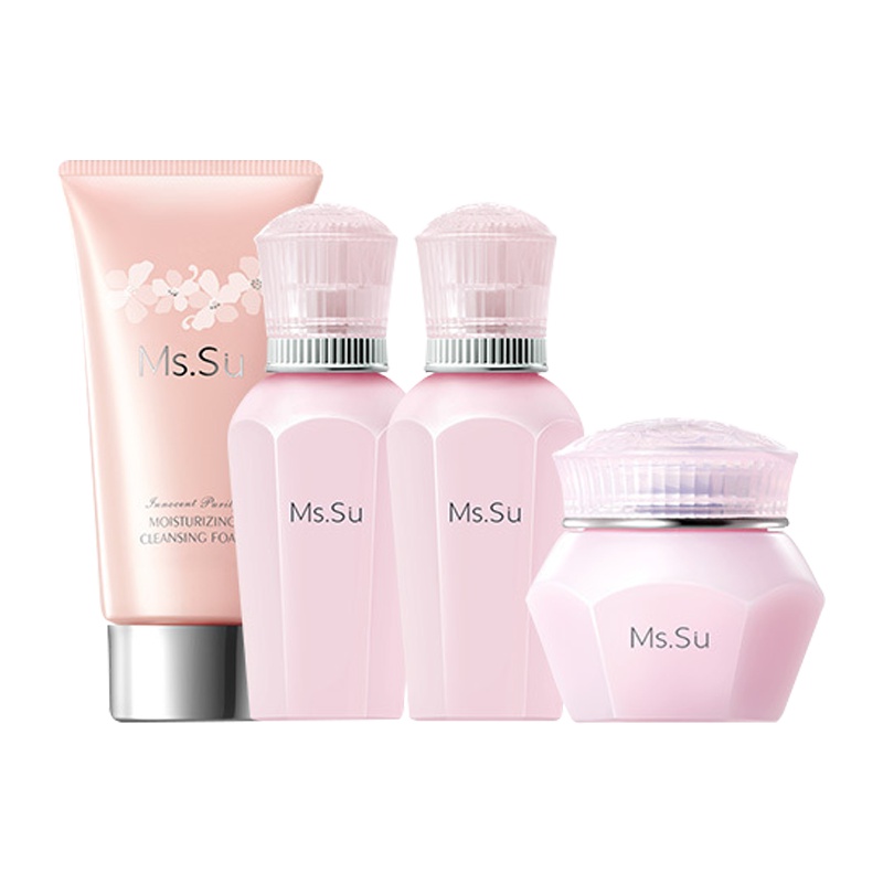 日本Ms.Su/蜜愫氨基酸洁面乳爽肤水保湿乳面霜套装补水保湿面部护肤套装女