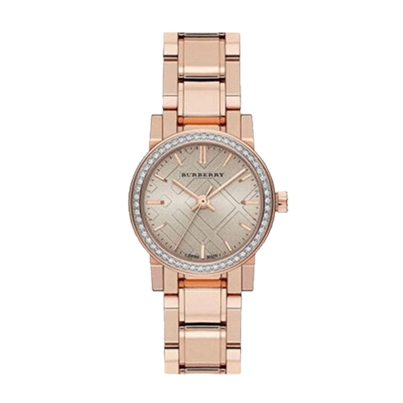 巴宝莉(Burberry)女士时尚流行手表石英钢带镶钻女表