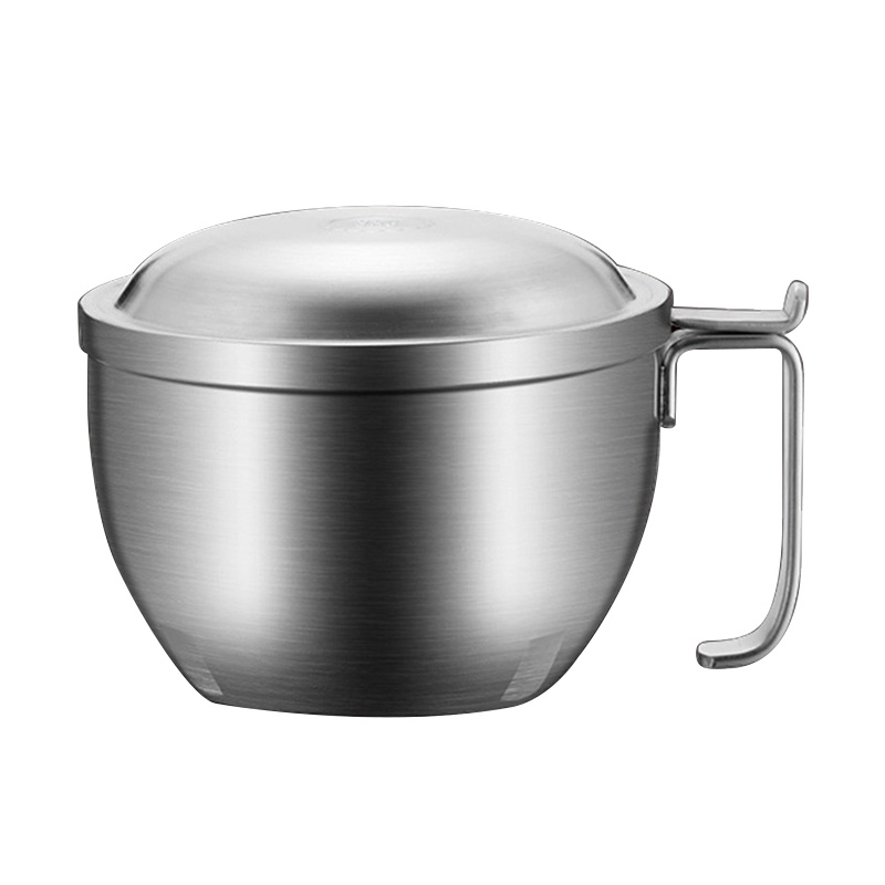 是尚 304不锈钢泡面碗 带盖方便面碗 泡面杯 快餐杯 1个