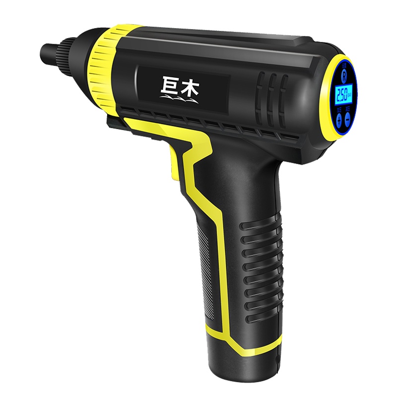 巨木 无线充电车载充气泵 汽车轮胎打气泵 智能手持无线便携式打气泵 电动车打气筒 自行车 足球 篮球