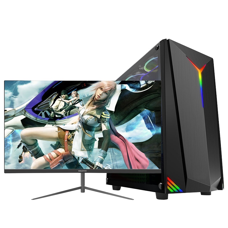 世纪之星 i7级六核至强E5 2620/GTX1050Ti 4G独显/8GB内存/256GB固态 SSD 办公游戏电脑 组装机 台式机 组装电脑 台式电脑 电脑主机 吃鸡+24英寸