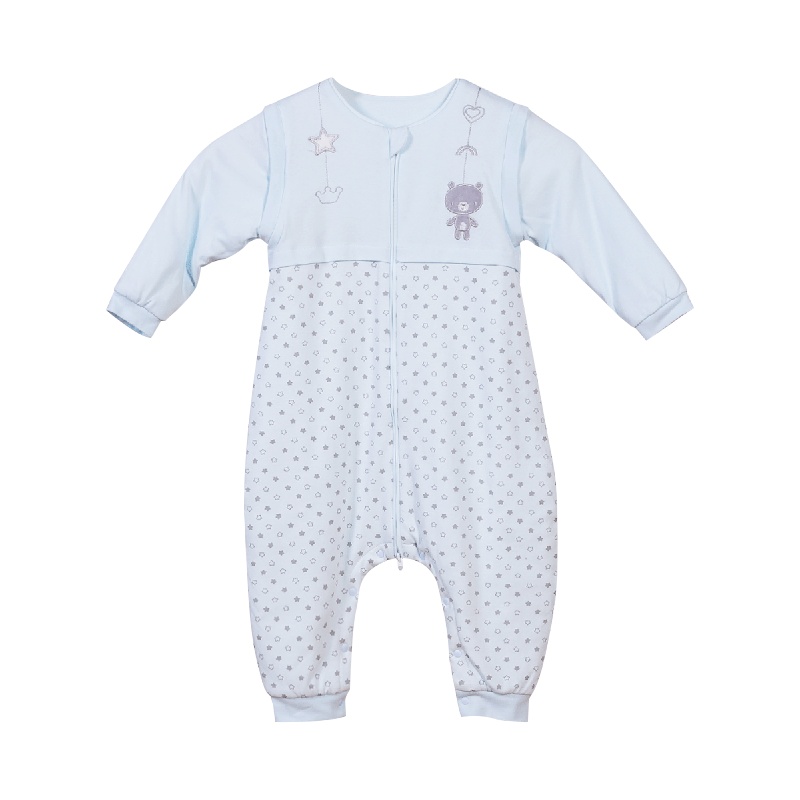 俩个宝宝儿童分腿睡袋婴儿春秋薄款被纯棉透气儿童防踢被0-4岁