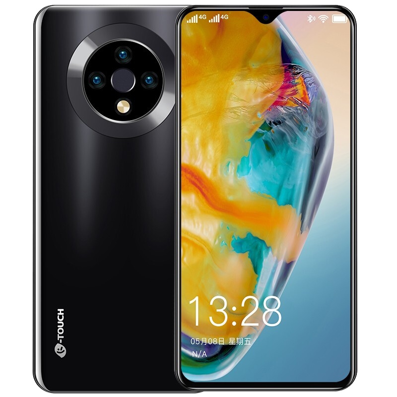 天语X30学生价游戏智能手机全面屏全网通4G 全面大屏拍照老人双卡双待超薄智能手机8+128GB绅士黑