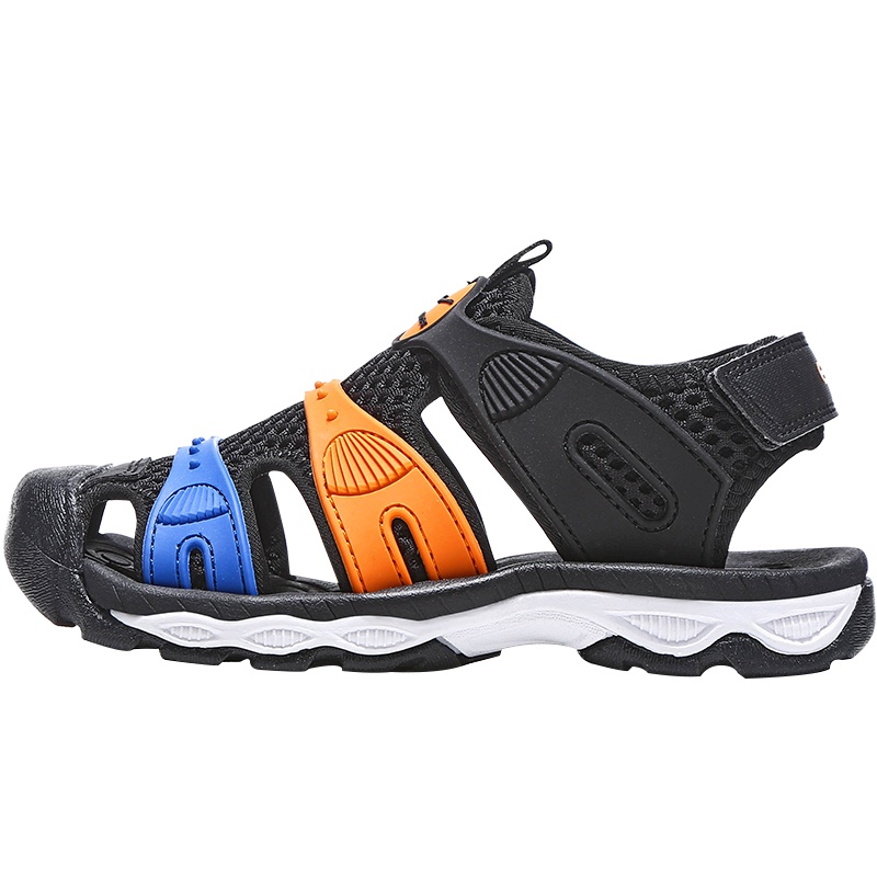 鸿星尔克童鞋夏男童户外沙滩鞋2019魔术贴中小童学生透气柔软凉鞋