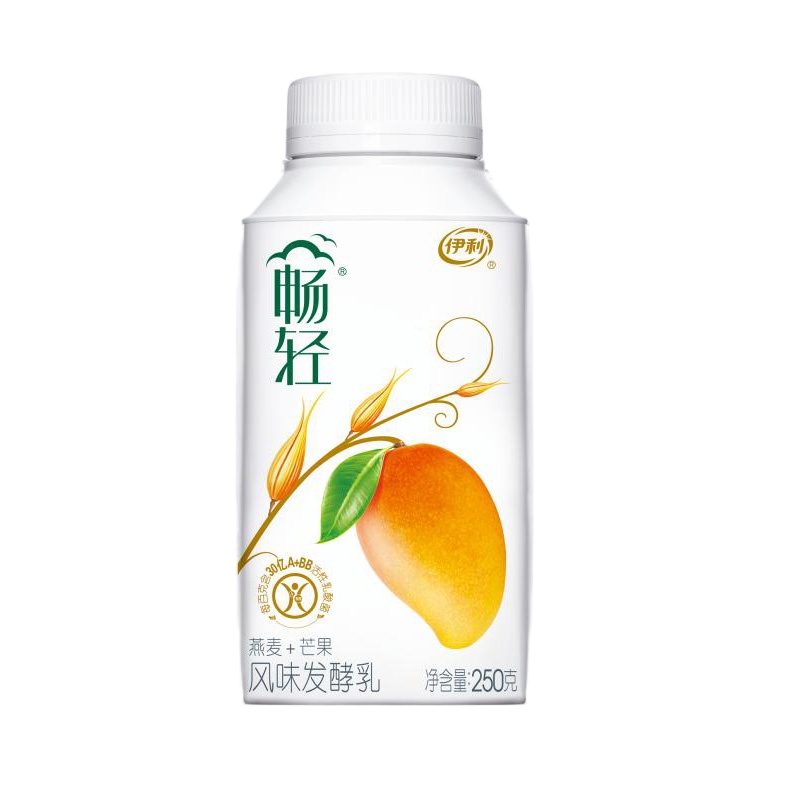 伊利畅轻风味发酵乳燕麦+芒果酸奶250g/瓶