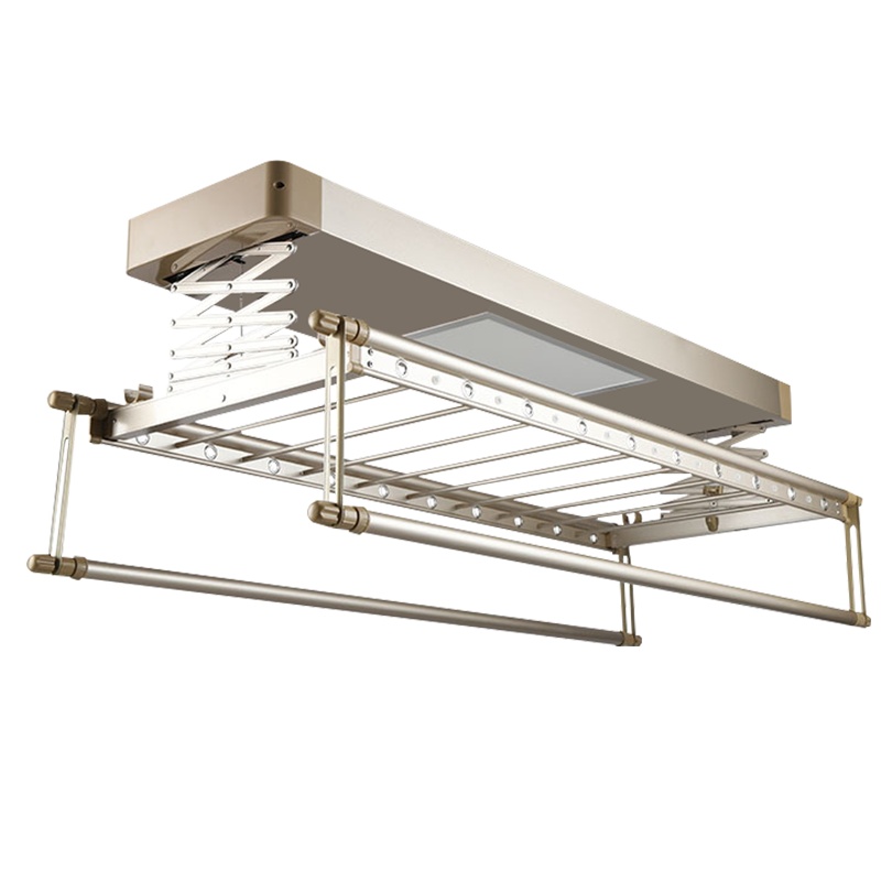 千年舟 电动晾衣架 D30-9 智能无线遥控升降晾衣架阳台晾衣机(宝马金) 照明款智能晾衣机1.2米-2.4米(可伸缩)