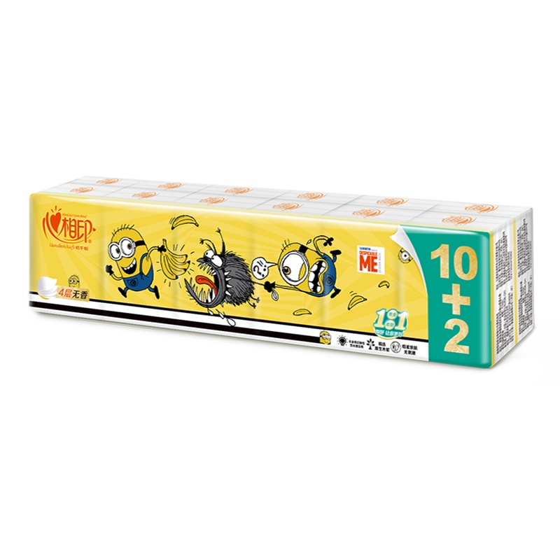 心相印手帕纸 小黄人系列 4层*12包