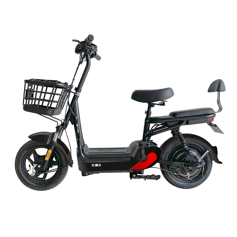 比德文新国标电动自行车新款48v12ah电瓶车代步车男女通用助力车 乐萌优享版TDT1520Z 油光黑