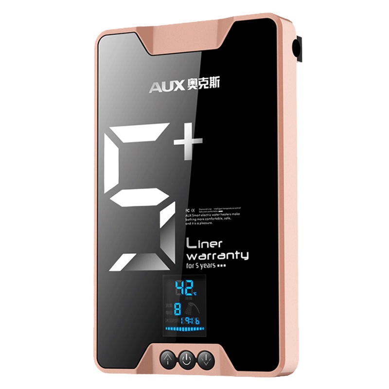 奥克斯(AUX)DSK-85A1即热式热水器超薄即开即热水电分离家用电热水器高功率宽域恒温加热低水压启动8500W带安装