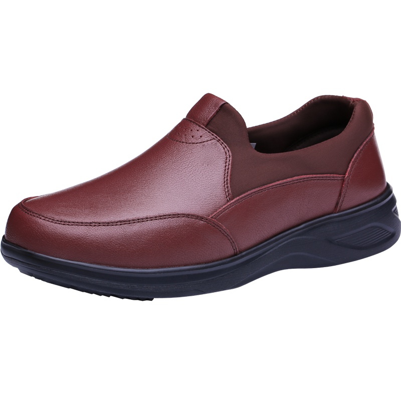 足力健老人鞋休闲牛皮鞋软底健步鞋中老年妈妈鞋张凯丽女夏季