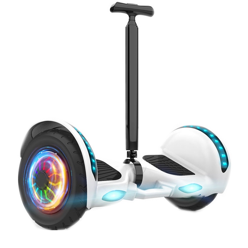 智能电动平衡车儿童双轮成人学生儿童8-12自平衡车带杆手提平衡车 星空蓝