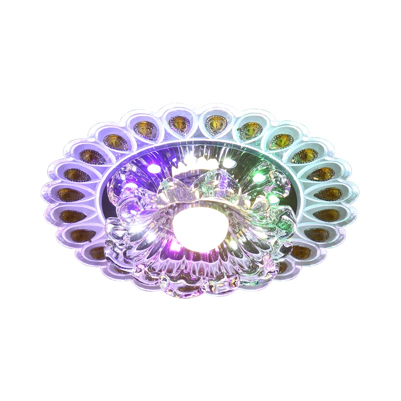 Grevol品拓pintuoled吸顶灯简约现代吸顶灯水晶灯暗装水晶玻璃天花灯牛眼灯服装店背景走廊灯玄关过道灯具8M2