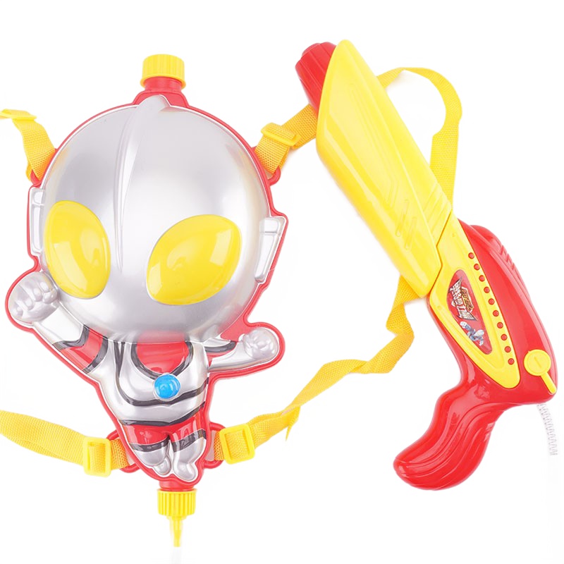 泡泡玩具电动枪奥特曼力量钢铁飞龙2吹泡泡机水枪灯光音乐儿童男孩玩具 背包水枪