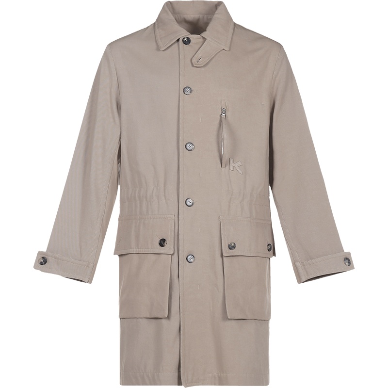 高田贤三 KENZO 男士 棉质宽松版长款风衣外套FB5 5MA006 5AA
