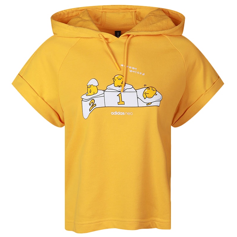 adidas neo阿迪达斯2020女子短袖连帽T恤GL7234