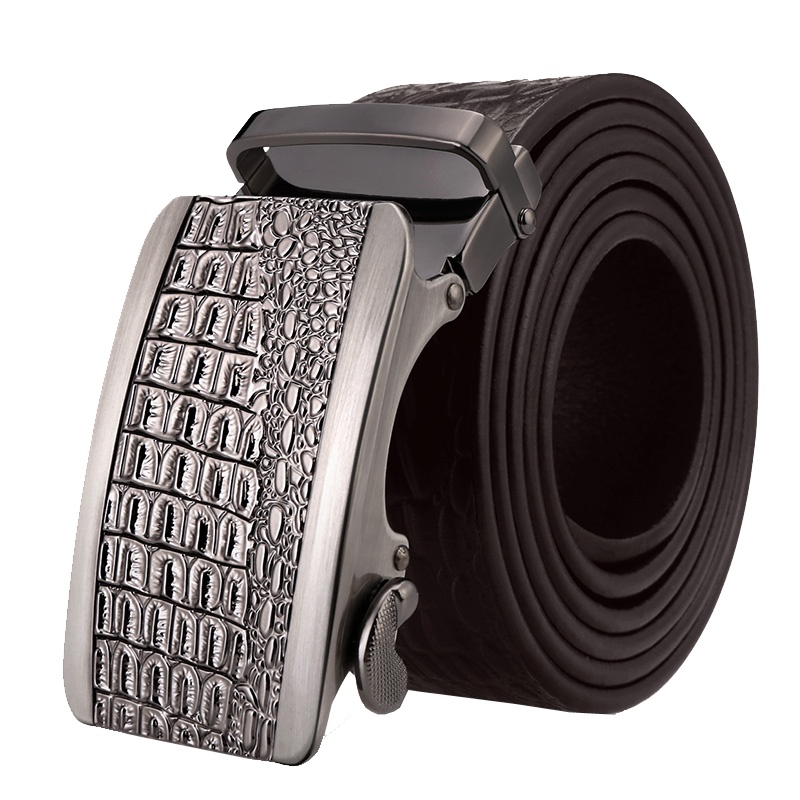 牛当家(CattleOWN)男士皮带真皮自动扣牛皮腰带男自动商务青年中年裤带潮7075