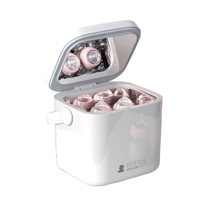 小白熊紫外线消毒柜便携手提紫外线消毒盒移动式奶瓶消毒柜消毒器HL-2006