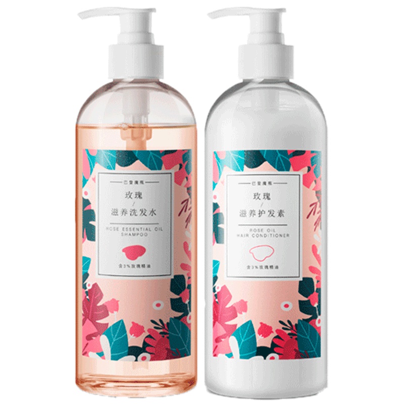 巴登魔瓶480ml玫瑰洗发水+480ml玫瑰护发素