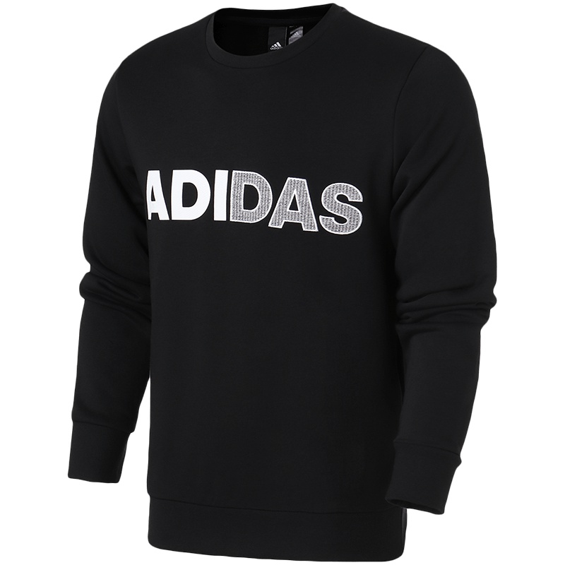 【自营】adidas男子卫衣套头圆领休闲运动服DT2498 L DT2498黑色