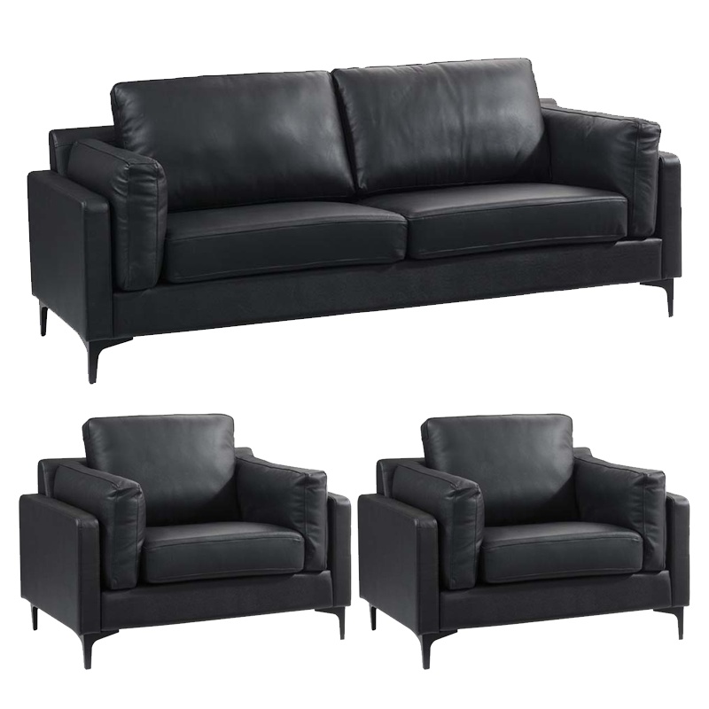 [硕辉]DA-8116三人位现代简约 办公沙发 接待会客 舒适时尚皮艺沙发