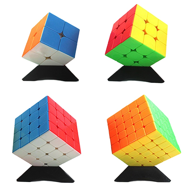 ZCUBE实色小礼盒四件套二三四五阶魔方益智专业套装玩具 整套装