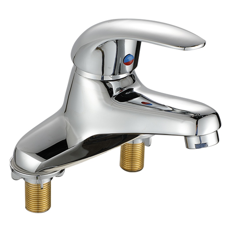 铜双孔冷热面盆水龙头 洗手洗脸盆池双联双孔/三孔龙头