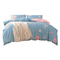 凯诗风尚(CHARSON)四件套 苏宁自营 云朵棉双拼纯色日式简约4件套学生宿舍被套单人1.2米床上用品套件床单被罩