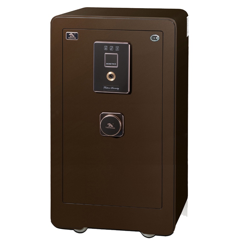 虎王保险箱3C系列翼虎指纹开启FDG-A1/D-123AZII咖啡色家用办公大型保险柜