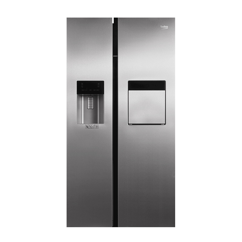 倍科(beko) GN162420IX 567升 冰箱 对开门冰箱 变频风冷无霜 恒蕴养鲜原装进口 带饮水机吧台(银色)