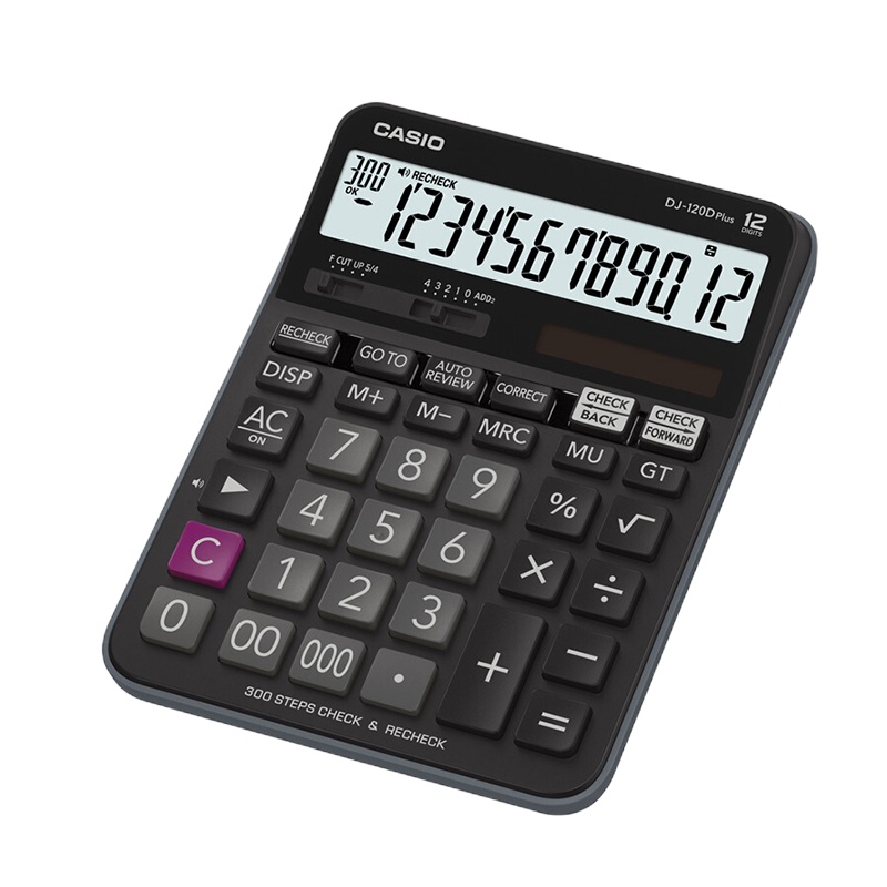 （DT）卡西欧(CASIO) DJ-120DPLUS 计算器 黑色 (计价单位：台)