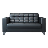 创世人 商务办公三人位沙发会客区接待现代简约休闲皮艺办公室