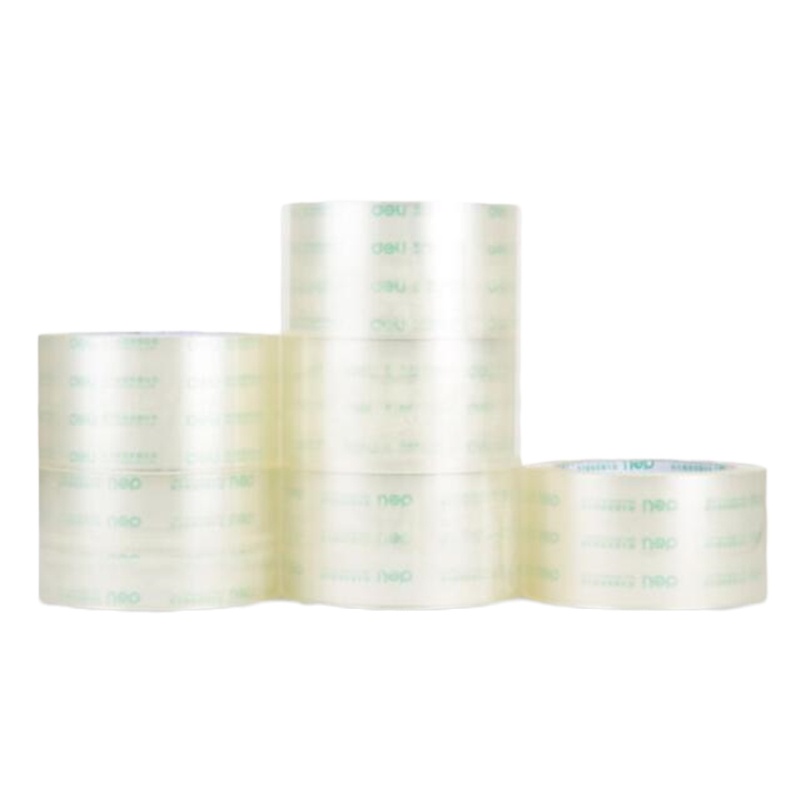 得力(deli)高品质高透明封箱胶带 55mm*80m*50um 6卷/筒 30289