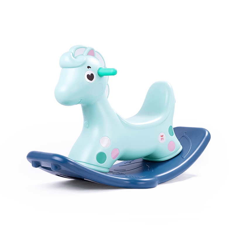 澳乐(AOLE-HW) 摇摇马 宝宝健身户外玩具 儿童小木马摇马塑料摇摇马周岁礼物 澳乐 森林摇摇马-骑士蓝