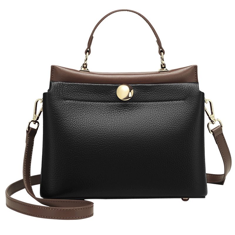 高尔夫GOLF双肩带头层牛皮斜挎包时尚女士复古单肩包大容量休闲手提包女