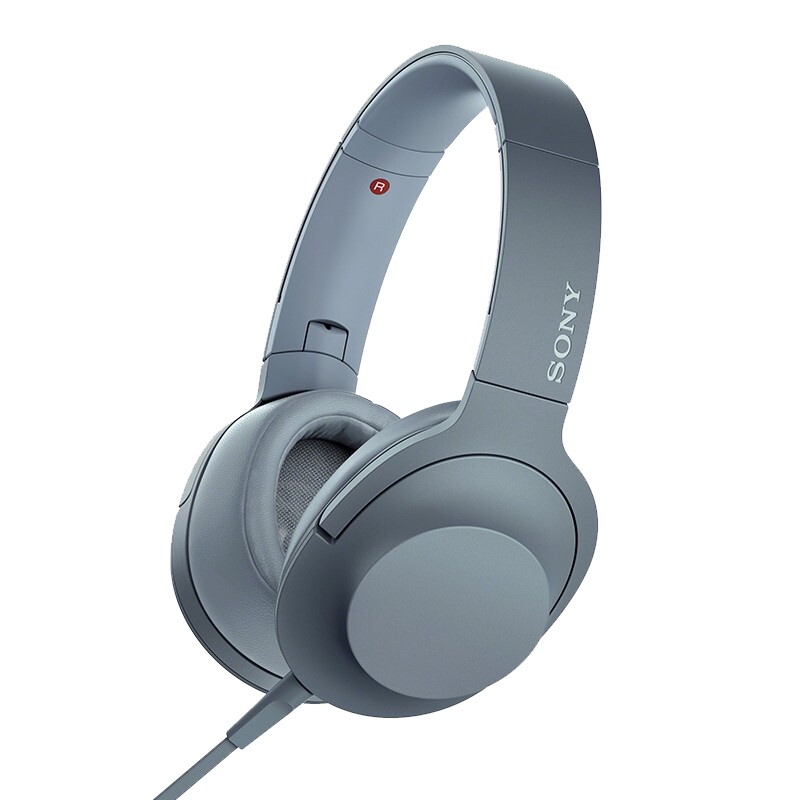 【二手99新】Sony/索尼头戴式蓝牙耳机音乐无线重低音降噪耳麦 【配件齐全】MDR-H600A-蓝-有线