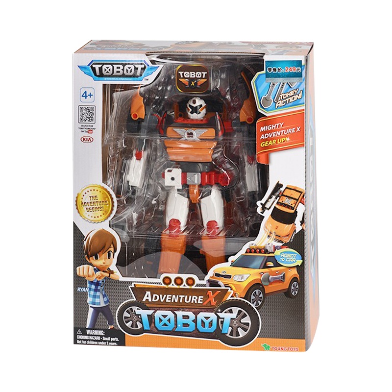 托宝兄弟(TOBOT)玩具金刚变形车机器人男孩玩具汽车X战士冒险版-301031