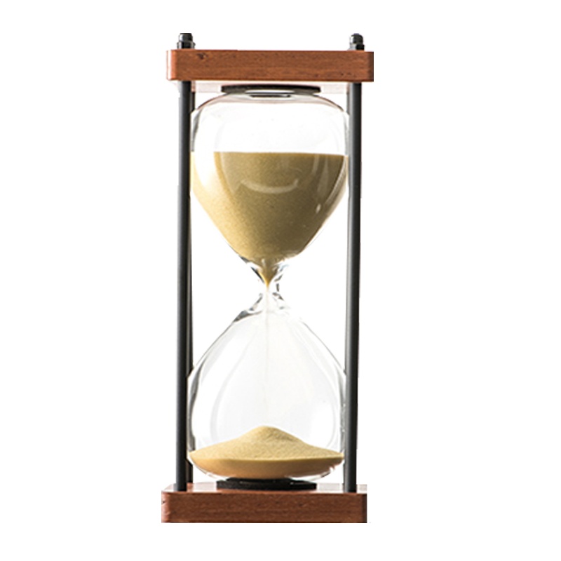 时光沙漏计时器儿童30分钟计时间沙漏摆件阿斯卡利(生日情人节圣诞节礼物黑沙30分钟