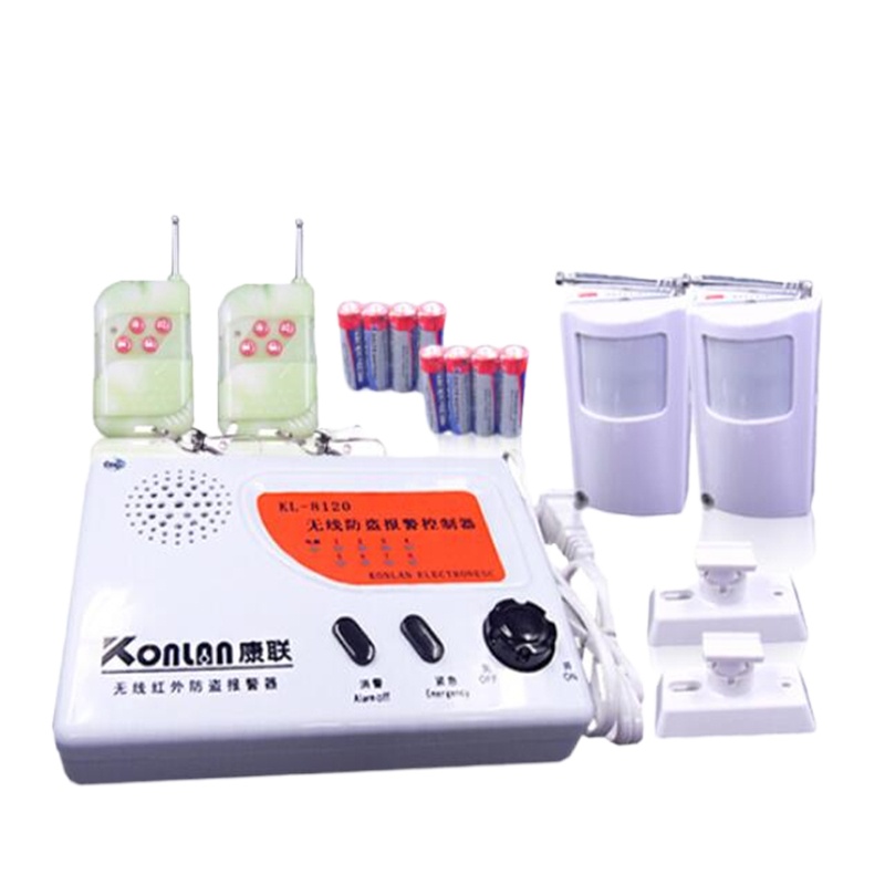 精明鼠 双遥控多探头报警器防盗器KL-8120无线远距离2公里