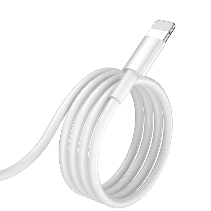 苏宁宜品苹果数据线lightning接口通用直流快充充电线iPhone12/11//XS/XR 白色1m
