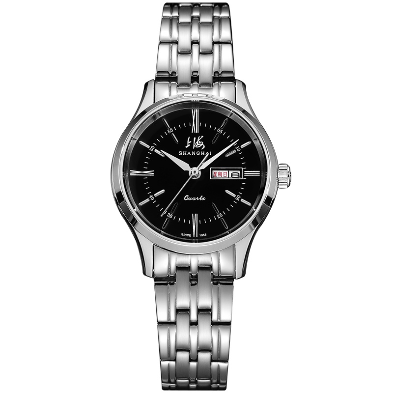 上海手表上海牌手表石英系列女士手表商务钢带耐刮蓝宝石镜面时尚潮流超薄女士石英表2006L