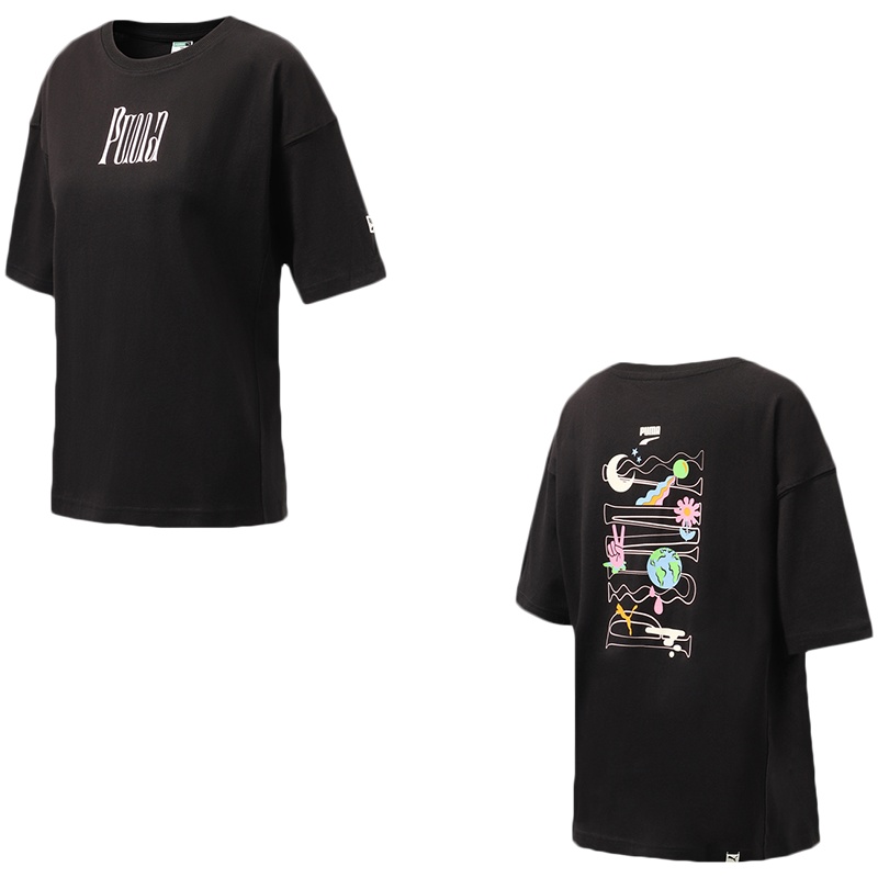 PUMA彪马女装运动服休闲短袖T恤533050