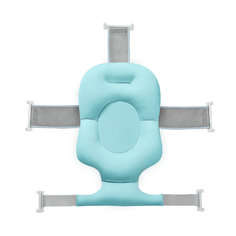 DuDi/青蛙嘟迪 母婴幼儿童婴儿洗澡网浴盆浴架防滑可坐躺宝宝悬浮洗澡浴网(不含浴盆) 晨雾绿