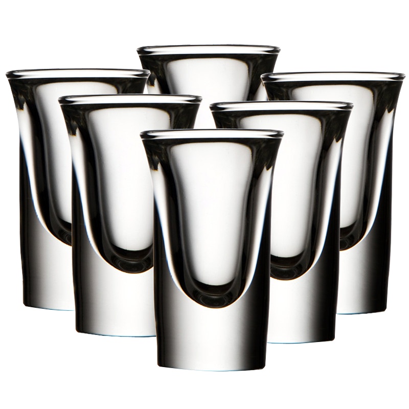 Libbey利比 无铅玻璃白酒杯烈酒杯一口杯22ml小酒杯6只装