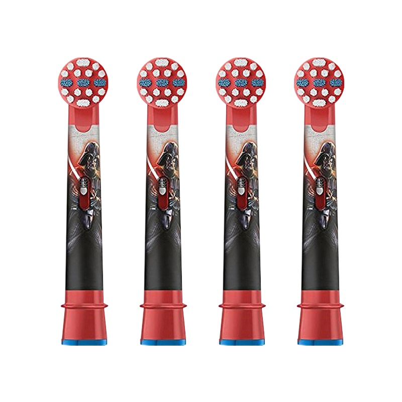 博朗欧乐B 儿童电动牙刷头 4支装 适用D10,D12儿童电动牙刷(星球大战图案 款式随机)EB10-4K 德国进口