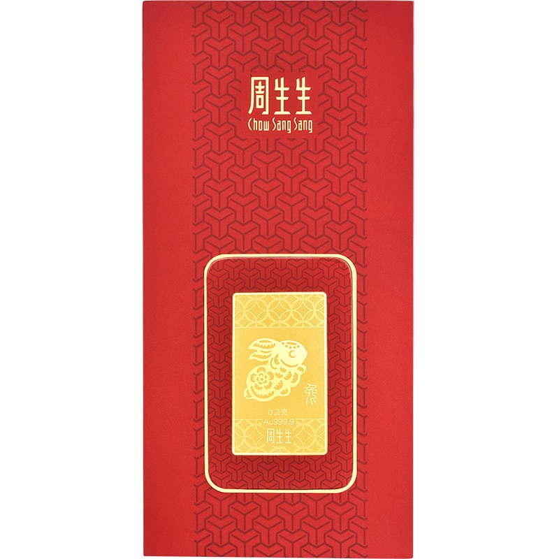 周生生(CHOWSANGSANG) Au999.9黄金压岁钱十二生肖金片 定价