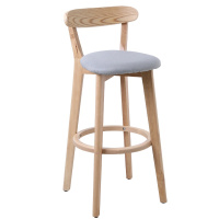 DXBG实木家用吧台椅现代简约靠背高脚凳前台收银吧台凳子欧式酒吧椅子