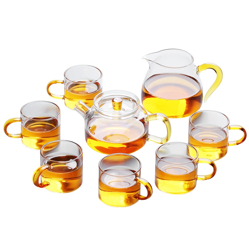 苏氏陶瓷玻璃茶具套装日式耐热整套透明玻璃茶壶茶杯简约现代茶具